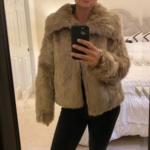 Light brown faux fur